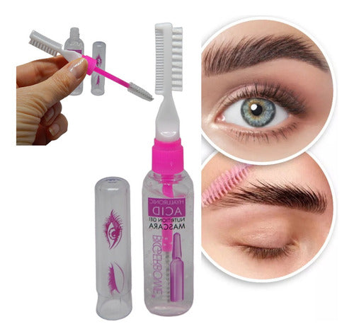 Mascara nutriente all'acido ialuronico con doppia spazzola per ciglia