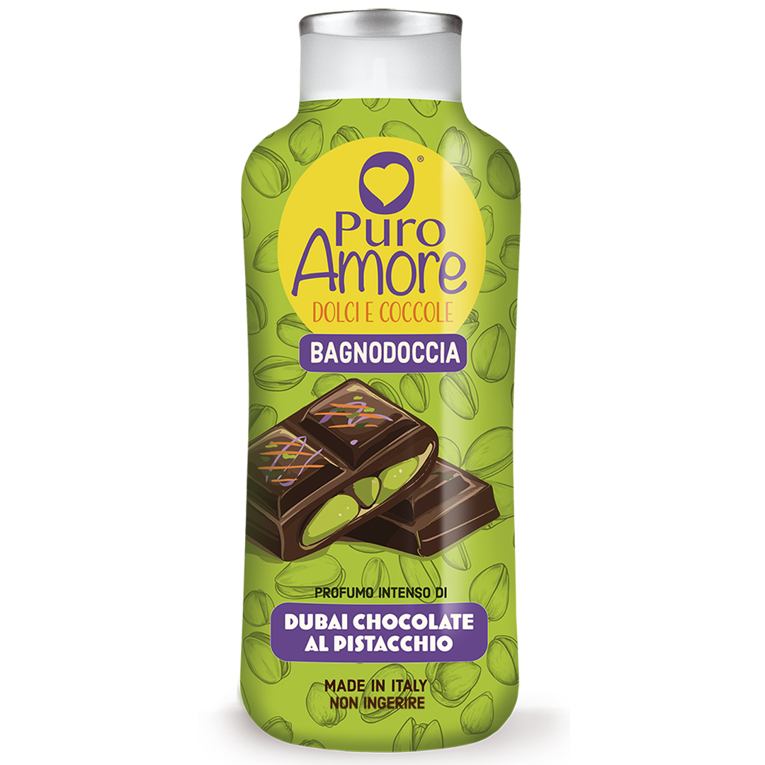 Puro Amore Bagnodoccia Dolci e Coccole Dubai Chocolate al Pistacchio 650 ml