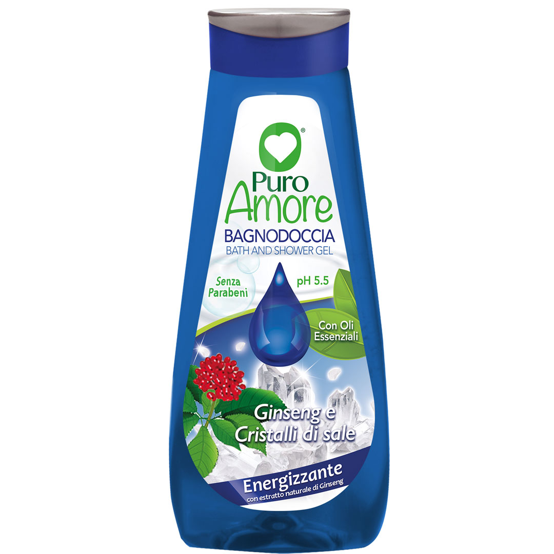 Puro Amore Bagnodoccia Ginseng e Cristalli di Sale 750 ml