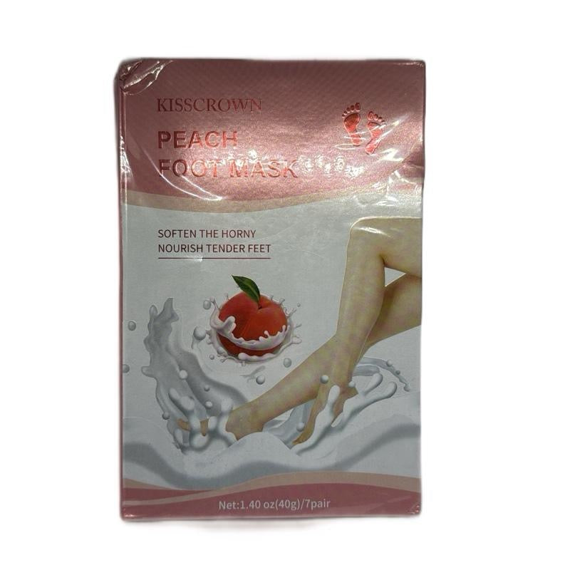 Kisscrown Maschera Piedi Alla Pesca Soften e Nourish Piedi Morbidi 40g/7 Paia