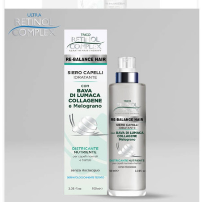 siero con capelli con bava di lumaca collagene e ceremidi