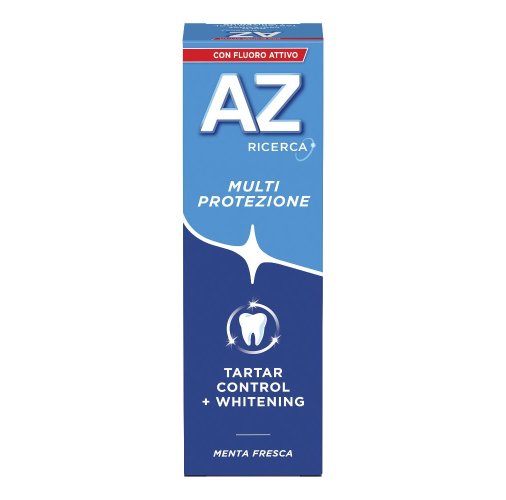 Dentifricio AZ Multi Protezione Tartaro Control, con Azione Sbiancante, Previene il Tataro, Extra Freschezza, Rimuove le macchie superficiali