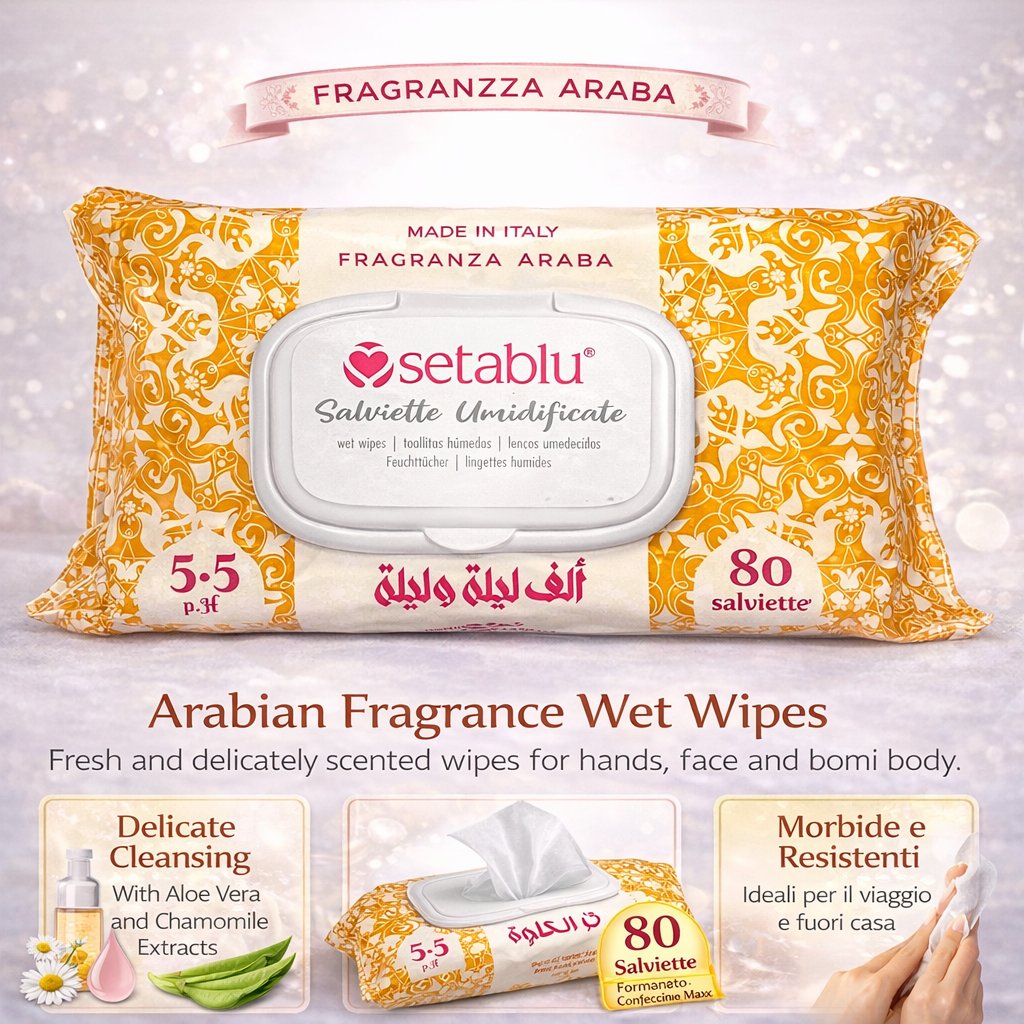 Salviette Umidificate Setablu Fragranza Araba 80pz