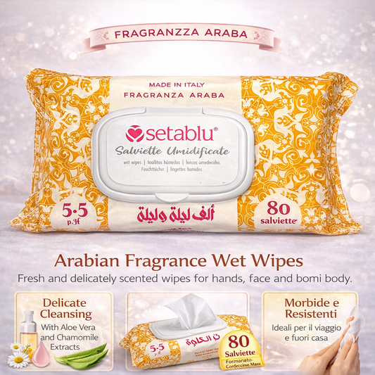 Salviette Umidificate Setablu Fragranza Araba 80pz