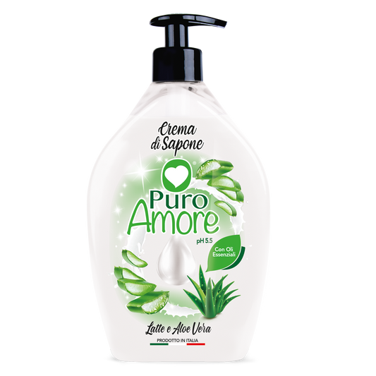 Puro Amore Crema di Sapone Latte e Aloe Vera 750 ml