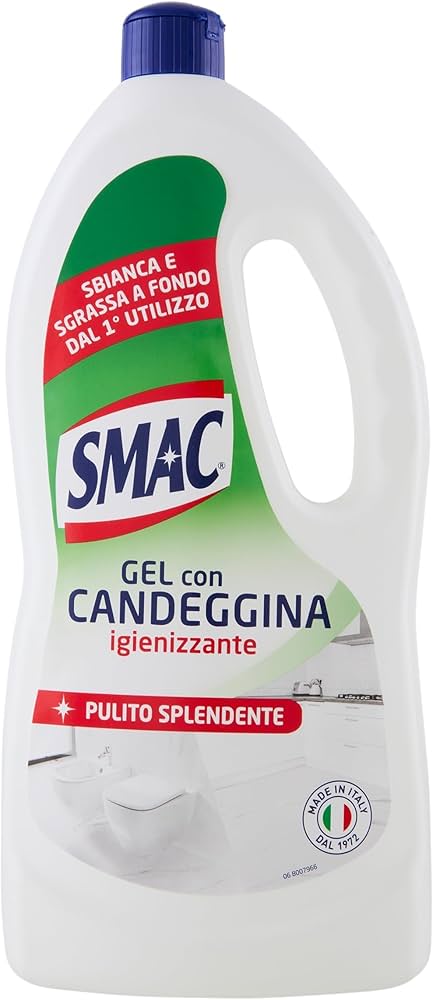 Smac - Detergente Gel Multisuperficie con Candeggina, Azione Igienizzante e Sgrassante, con Agenti Sbiancanti, 850 ml