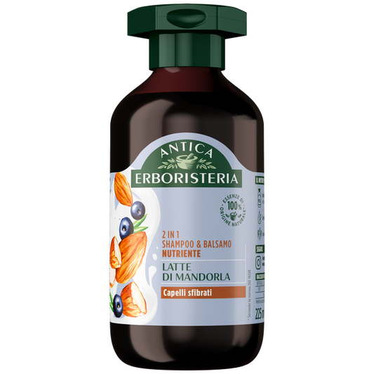 2in1 Shampoo & Balsamo Nutriente Latte di Mandorla - Antica Erboristeria 225ml