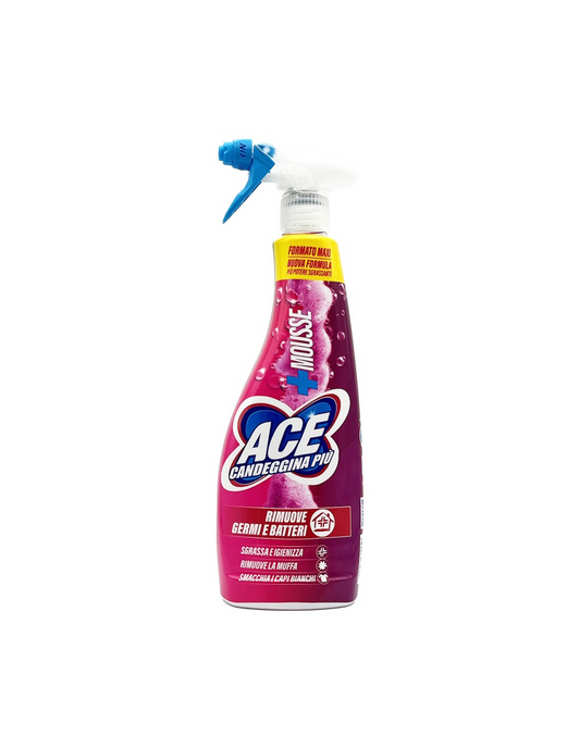 Ace Candeggina Spray +Mousse Igienizzante per Superfici e Bucato 800 ml