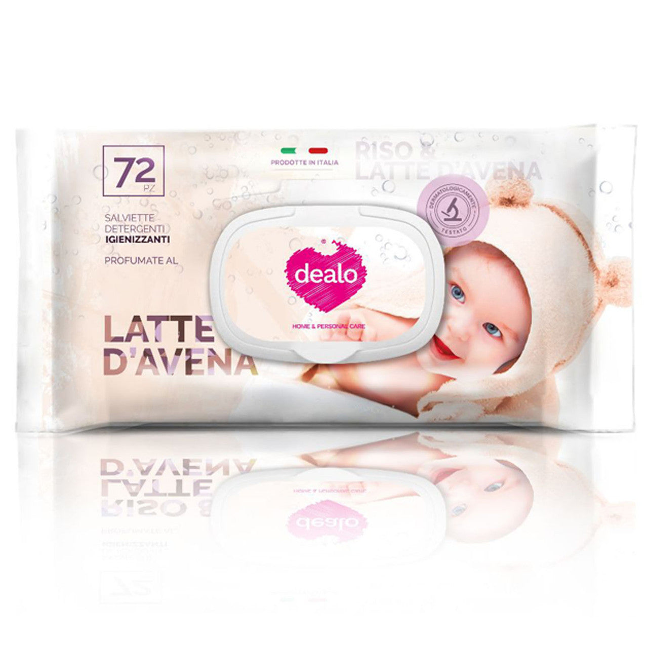 Salviette Igienizzanti - Baby Latte Avena 72 Pz