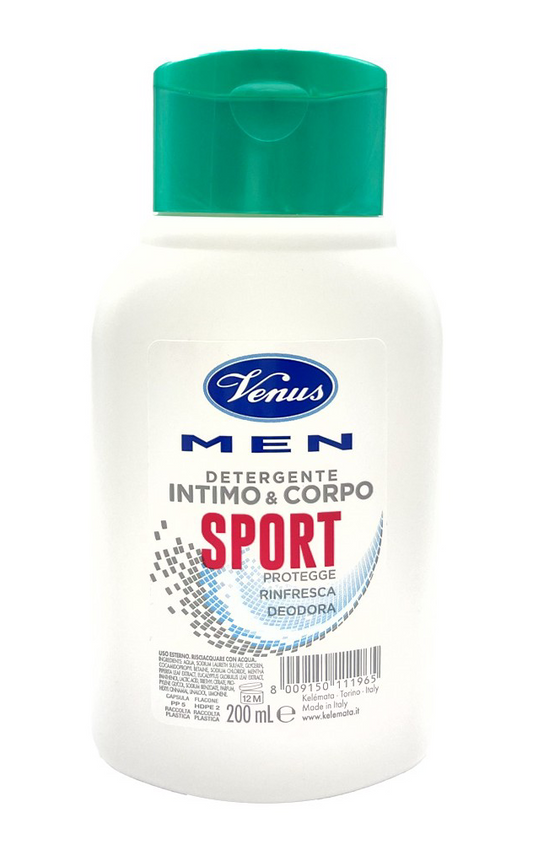 Venus for men - detergente intimo e corpo con antibatterico 200 ml
