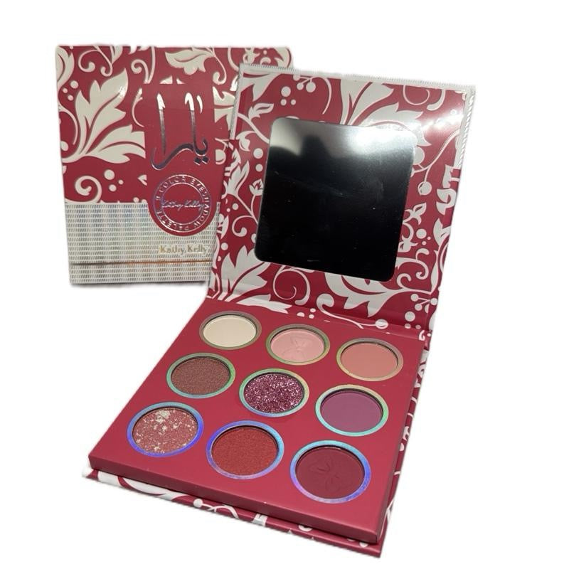 Palette Araba Fucsia con Specchio per Makeup Professionale e Domestico