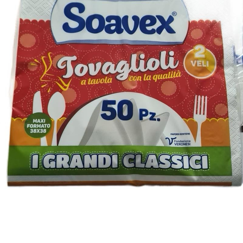 SOAVEX TOVAGLIOLI 38X38 50PEZZI I CLASSICI
