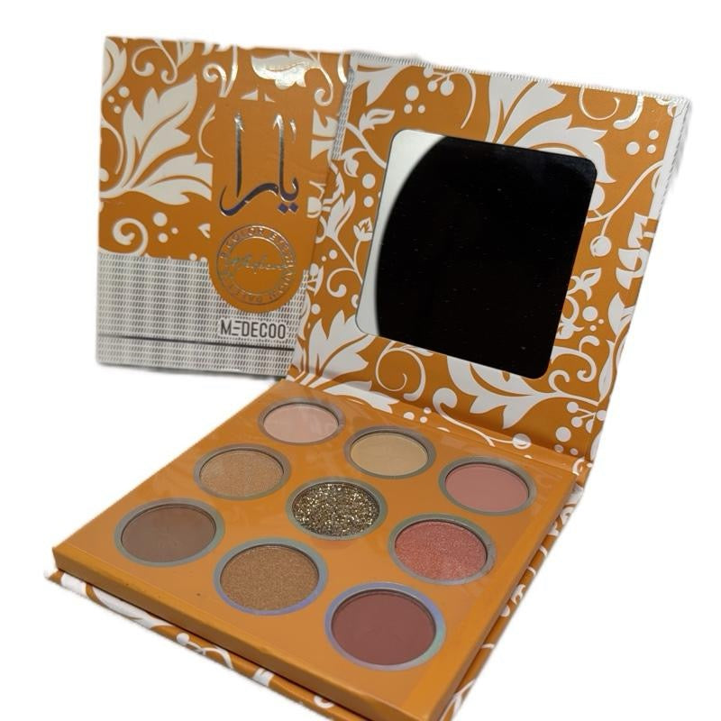 Palette Araba Gialla con Specchio per Makeup Professionale e Domestico