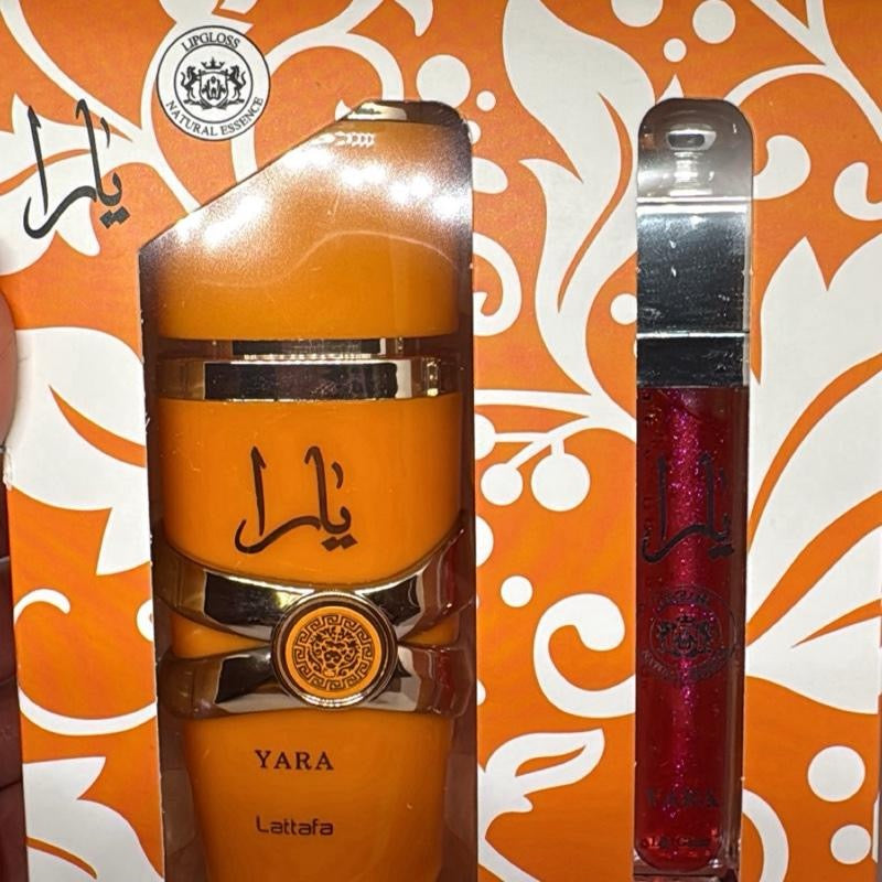 Lattafa Confezione Araba Profumo Yara + Lib Gloss per un look elegante e sofisticato