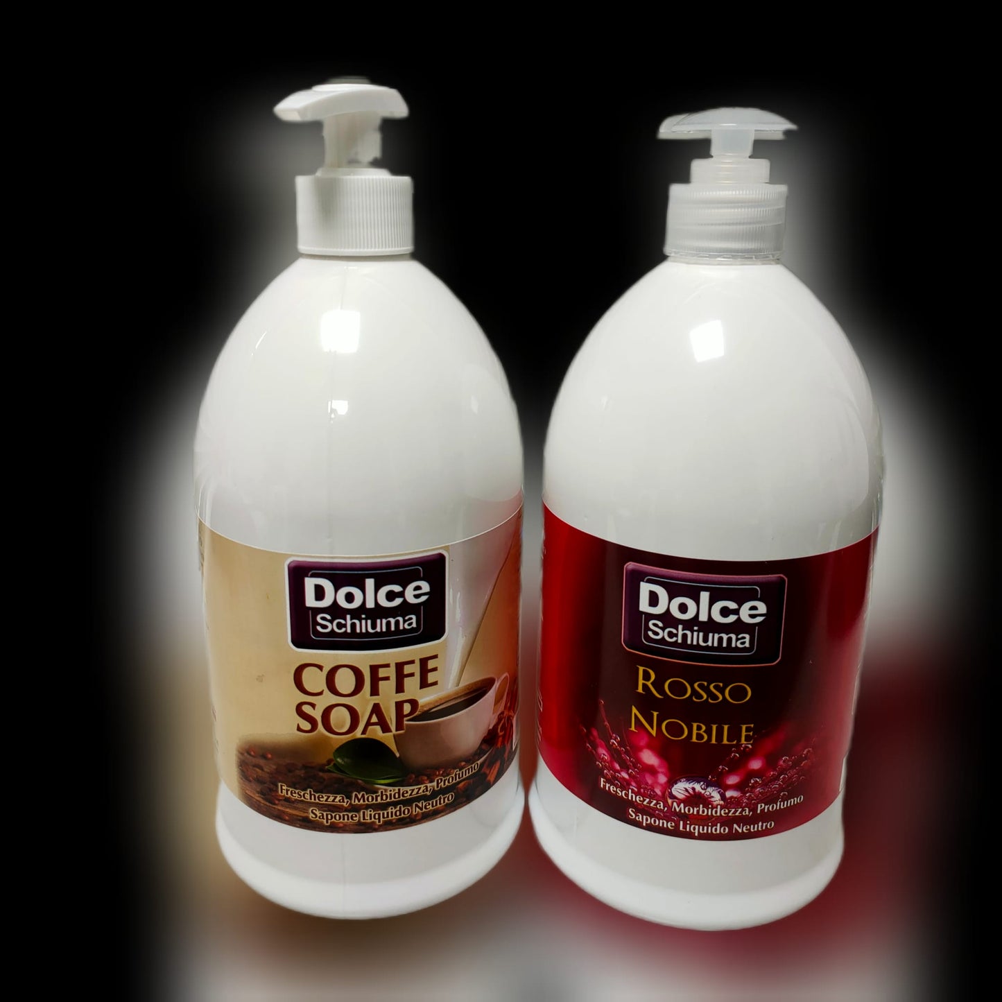 Dolce Schiuma Sapone Liquido per le Mani - Dolce Schiuma Coffee Soap & Rosso Nobile - Freschezza e Profondità