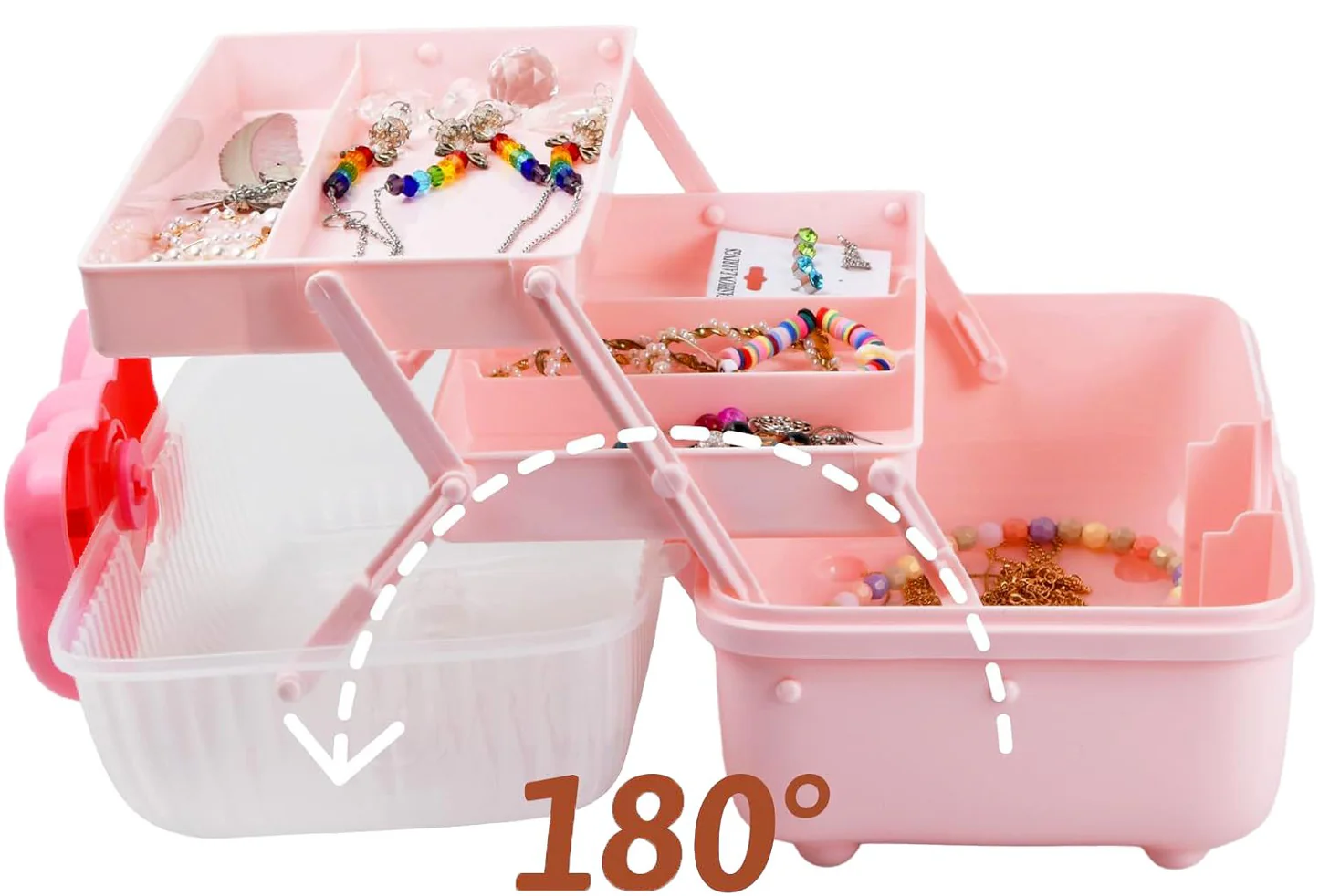 Beautycase con Scomparti - Fatigati - 28x15x15cm - Colori Misti