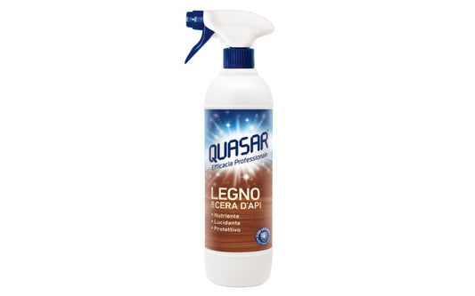 Quasar - Legno con Cera d'Api - Nutriente, Lucidante e Protettivo - 680 ml